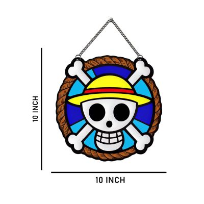 Anime Theme Wooden Wall Hanging for Kids' Bedroom, Living Room & Playrooms Birthday Return Gift For Kids & Anime Lover (One Piece369)